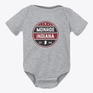 Monroe Indiana Americana Baby Onesie