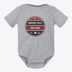 Genesee Falls New York Americana Baby Onesie