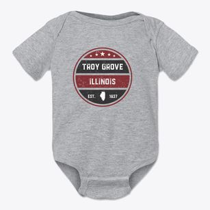 Troy Grove Illinois Americana Baby Onesie