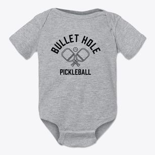 Bullet Hole New York Pickleball Baby Onesie