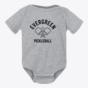 Evergreen West Virginia Pickleball Baby Onesie