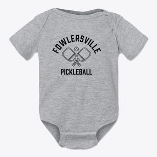 Fowlersville New York Pickleball Baby Onesie