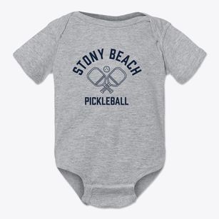 Stony Beach Massachusetts Pickleball Baby Onesie