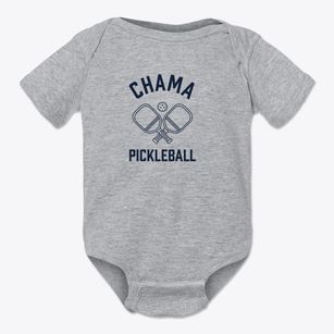 Chama North Dakota Pickleball Baby Onesie