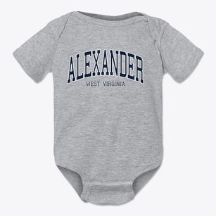 Alexander West Virginia Traditional Baby Onesie