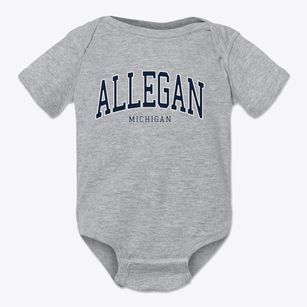 Allegan Michigan Traditional Baby Onesie