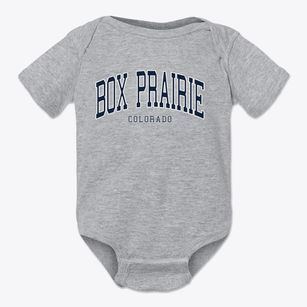 Box Prairie Colorado Traditional Baby Onesie
