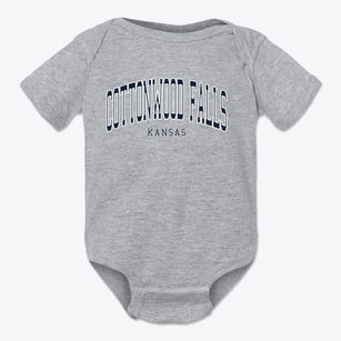 Cottonwood Falls Kansas Traditional Baby Onesie
