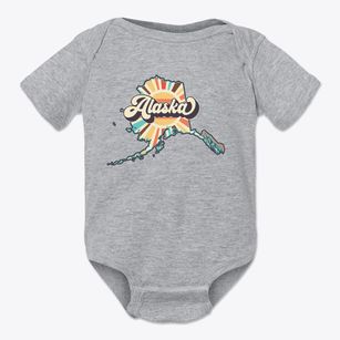  Alaska Retro Art Baby Onesie