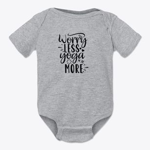   Worry Less Yoga More Baby Onesie