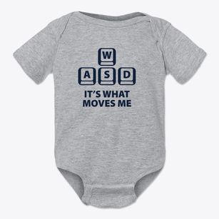   WASD Moves Me Baby Onesie