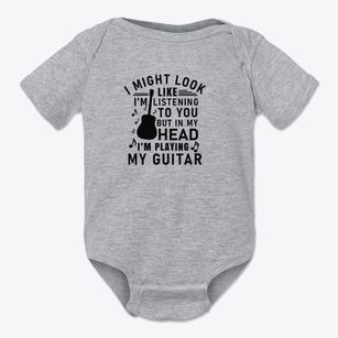   Playing My Guitar Baby Onesie