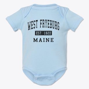 West Fryeburg Maine Classic Established Baby Onesie