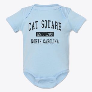 Cat Square North Carolina Classic Established Baby Onesie