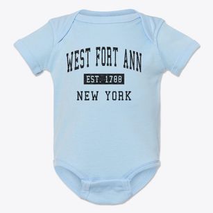 West Fort Ann New York Classic Established Baby Onesie