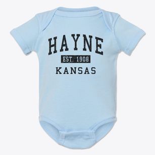 Hayne Kansas Classic Established Baby Onesie