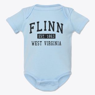 Flinn West Virginia Classic Established Baby Onesie