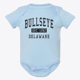 Bullseye Delaware Classic Established Baby Onesie