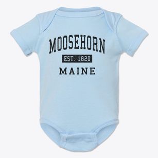Moosehorn Maine Classic Established Baby Onesie