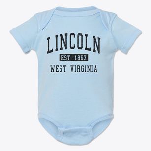Lincoln West Virginia Classic Established Baby Onesie