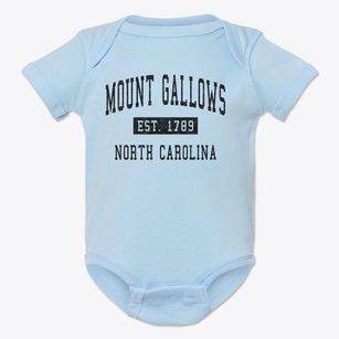Mount Gallows North Carolina Classic Established Baby Onesie