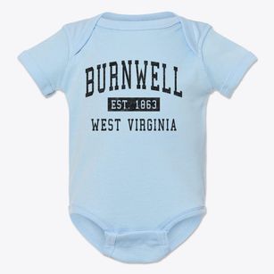 Burnwell West Virginia Classic Established Baby Onesie
