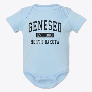 Geneseo North Dakota Classic Established Baby Onesie