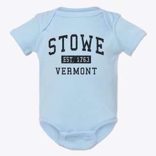 Stowe Vermont Classic Established Baby Onesie