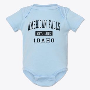 American Falls Idaho Classic Established Baby Onesie