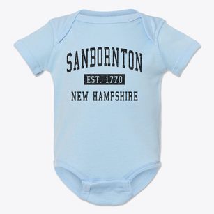 Sanbornton New Hampshire Classic Established Baby Onesie