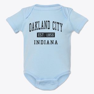 Oakland City Indiana Classic Established Baby Onesie