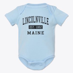Lincolnville Maine Classic Established Baby Onesie