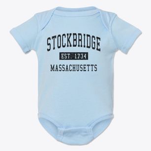Stockbridge Massachusetts Classic Established Baby Onesie