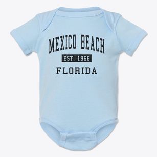 Mexico Beach Florida Classic Established Baby Onesie