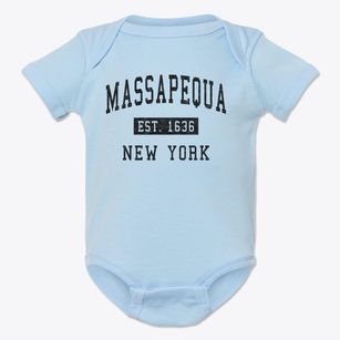 Massapequa New York Classic Established Baby Onesie
