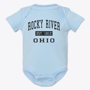 Rocky River Ohio Classic Established Baby Onesie