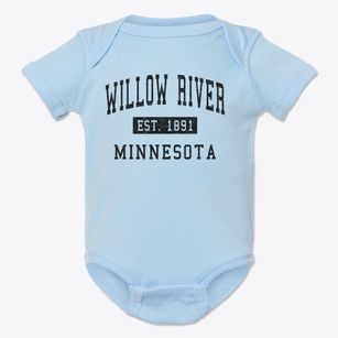 Willow River Minnesota Classic Established Baby Onesie
