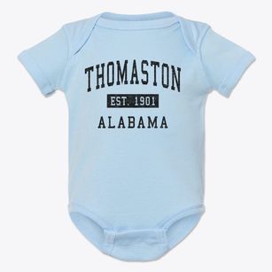 Thomaston Alabama Classic Established Baby Onesie