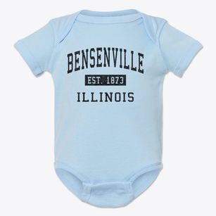 Bensenville Illinois Classic Established Baby Onesie