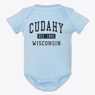 Cudahy Wisconsin Classic Established Baby Onesie
