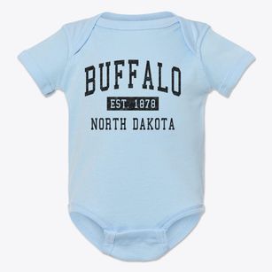 Buffalo North Dakota Classic Established Baby Onesie
