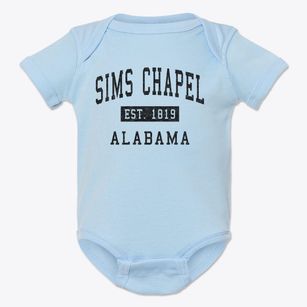 Sims Chapel Alabama Classic Established Baby Onesie