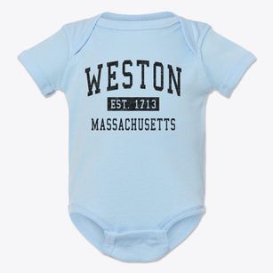 Weston Massachusetts Classic Established Baby Onesie
