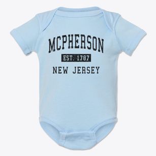 Mcpherson New Jersey Classic Established Baby Onesie