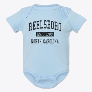 Reelsboro North Carolina Classic Established Baby Onesie