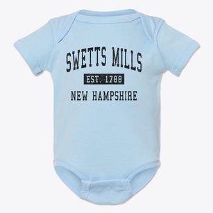 Swetts Mills New Hampshire Classic Established Baby Onesie