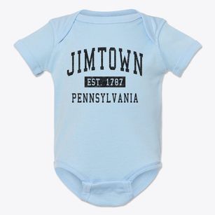 Jimtown Pennsylvania Classic Established Baby Onesie