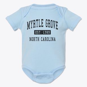 Myrtle Grove North Carolina Classic Established Baby Onesie
