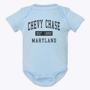 Chevy Chase Maryland Classic Established Baby Onesie