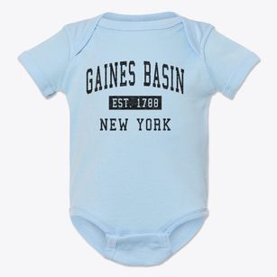 Gaines Basin New York Classic Established Baby Onesie